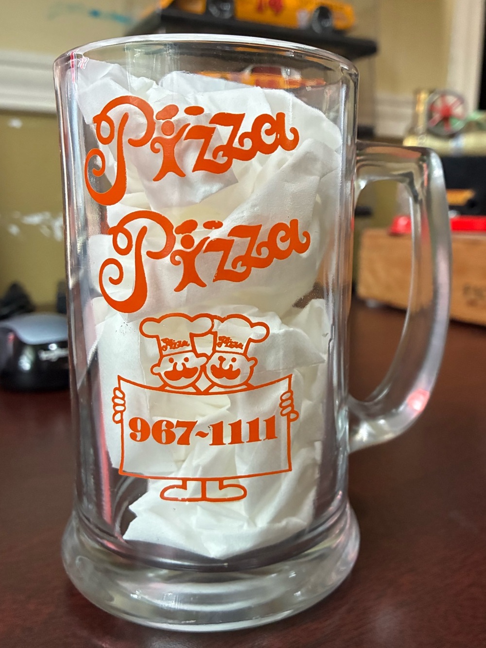 Vintage Pizza Pizza glass